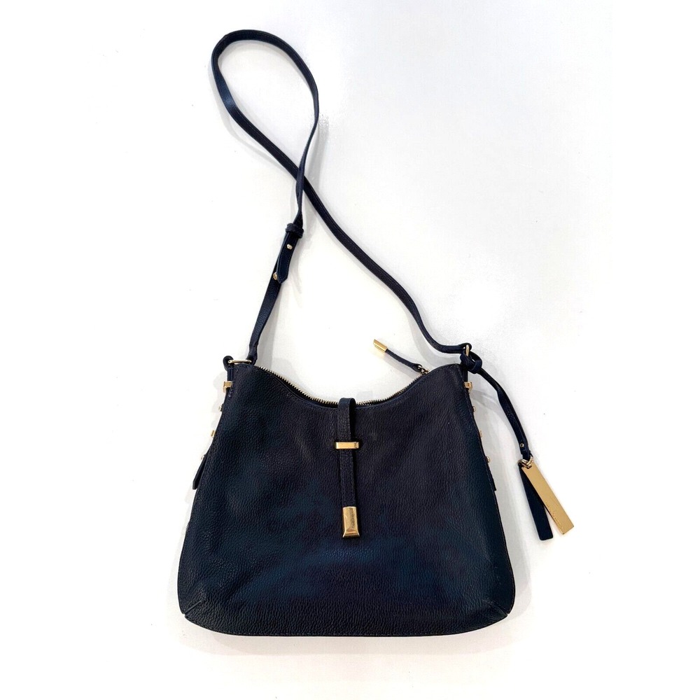 Vince Camuto Molly Leather Crossbody Peacoat Blue Shoulder Bag Purse